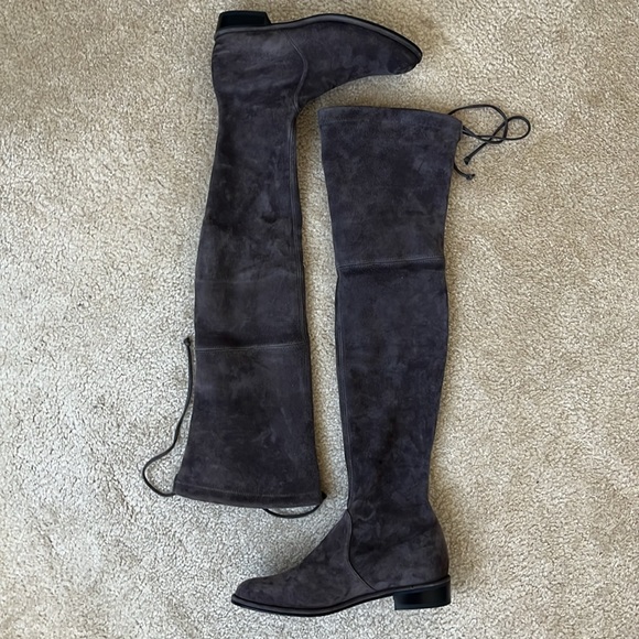 Like New With Box Stuart Weitzman Lowland Londra Suede Over the Knee Boots 6.5 - Picture 3 of 9